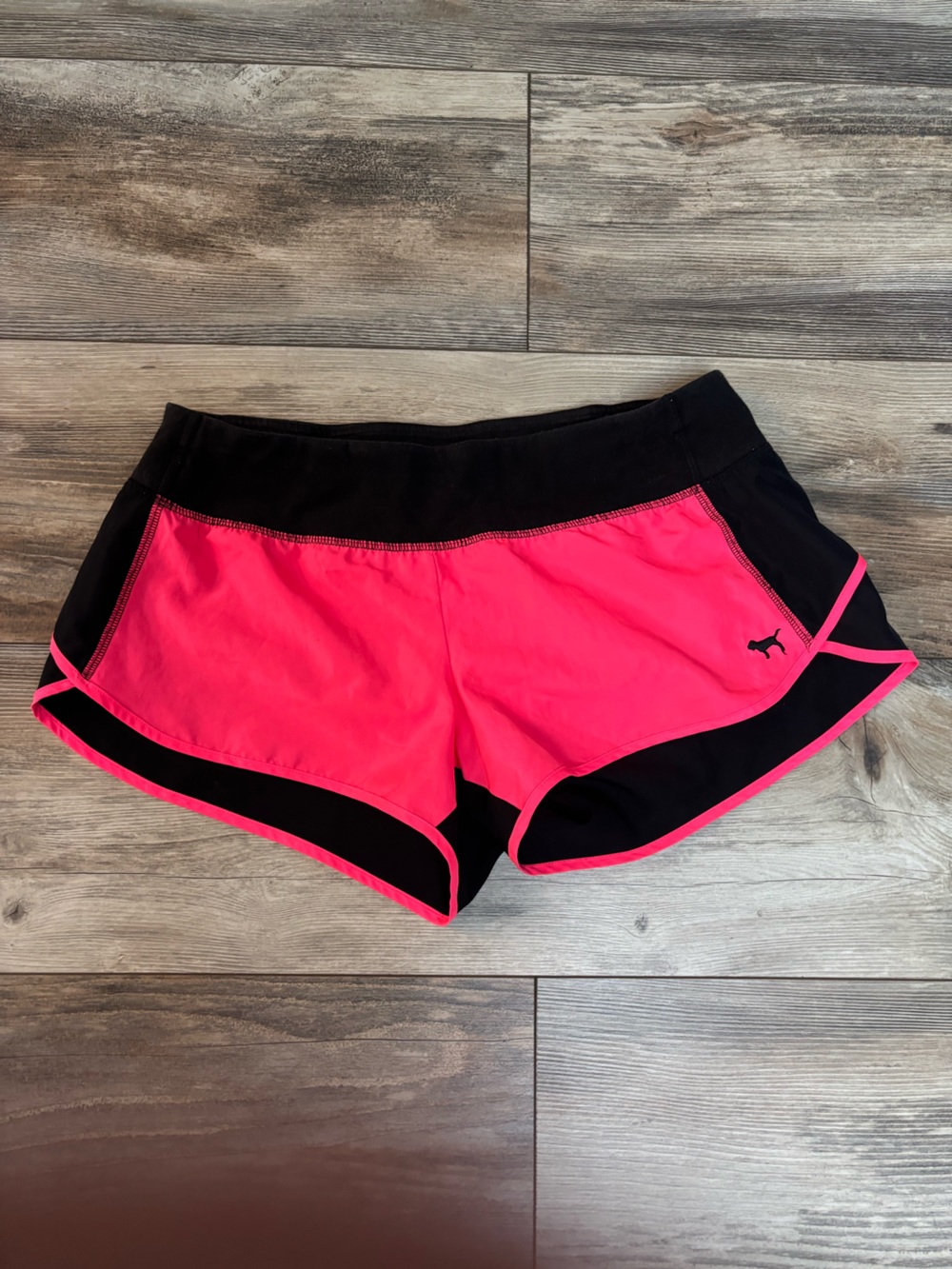 Victoria's Secret Hot Pink and Black Athletic Running Shorts